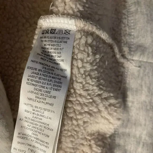 French Connection Women’s Grey Long Sleeve Crew Neck Sherpa Sweater Dress Sz 2 - Picture 7 of 8